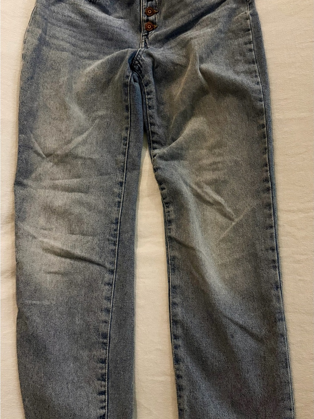 Sincerely Jules Button Fly High Rise Straight Leg Jeans Blue Size 3 / 26